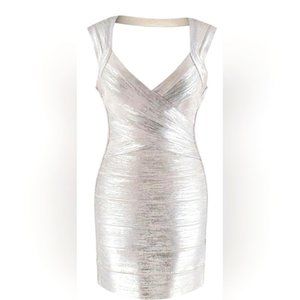 Venus Metallic Mini Cocktail Dress Sz. S